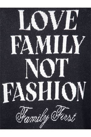 Black wool crew-neck knitted sweater FAMILY FIRST | SWF2502BLACK